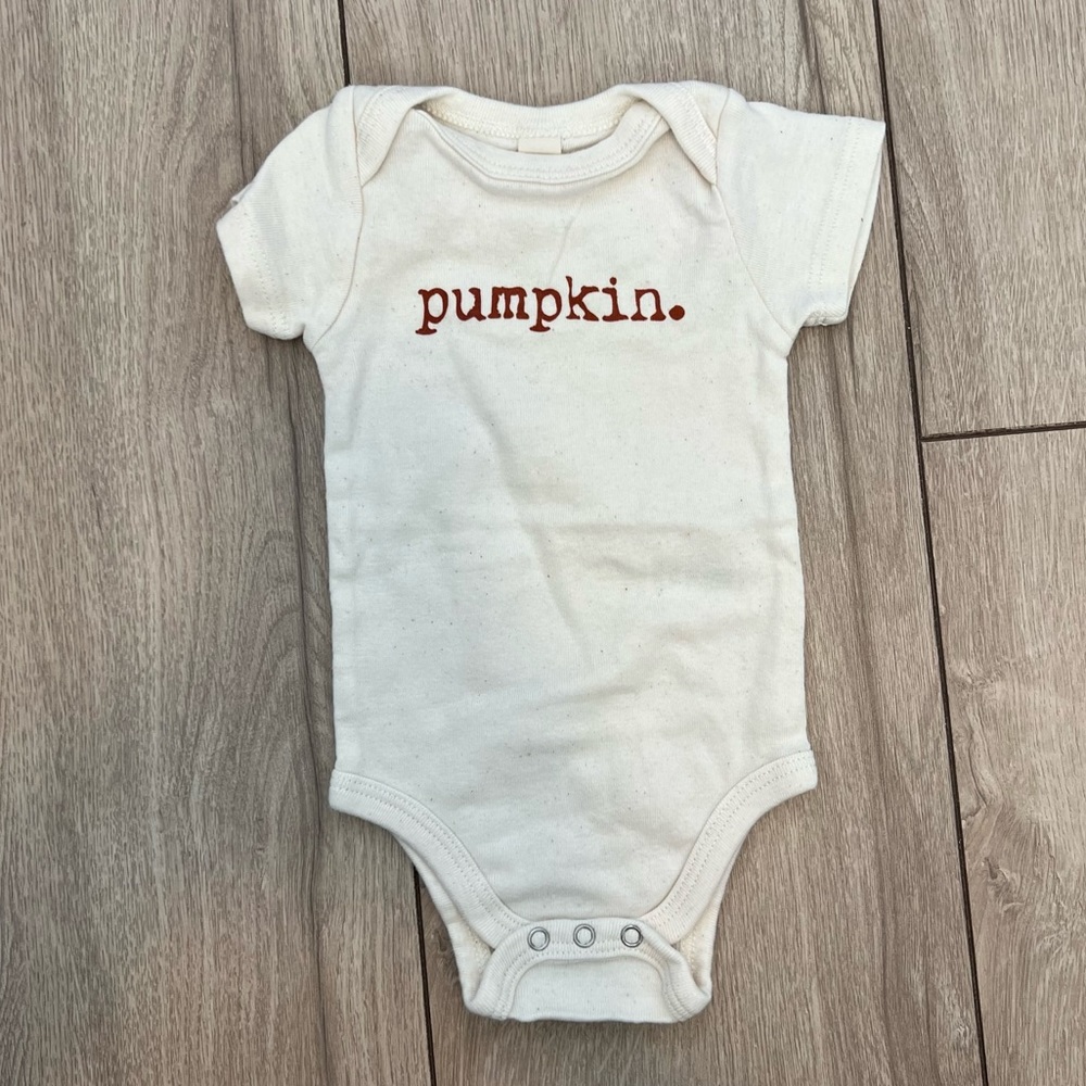 Tenth & Pine | pumpkin onesie bodysuit | 0-3 - Picture 1 of 3